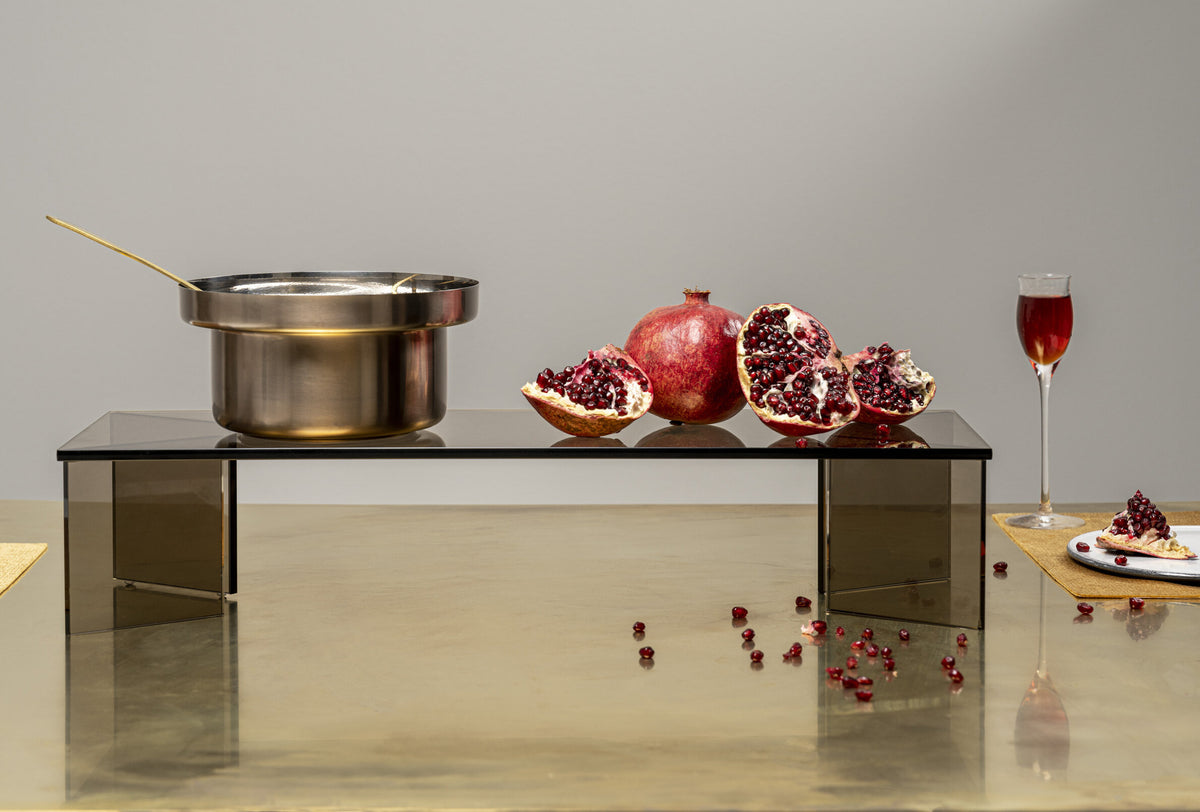 Centrotavola Gastronomico vetro bronzo