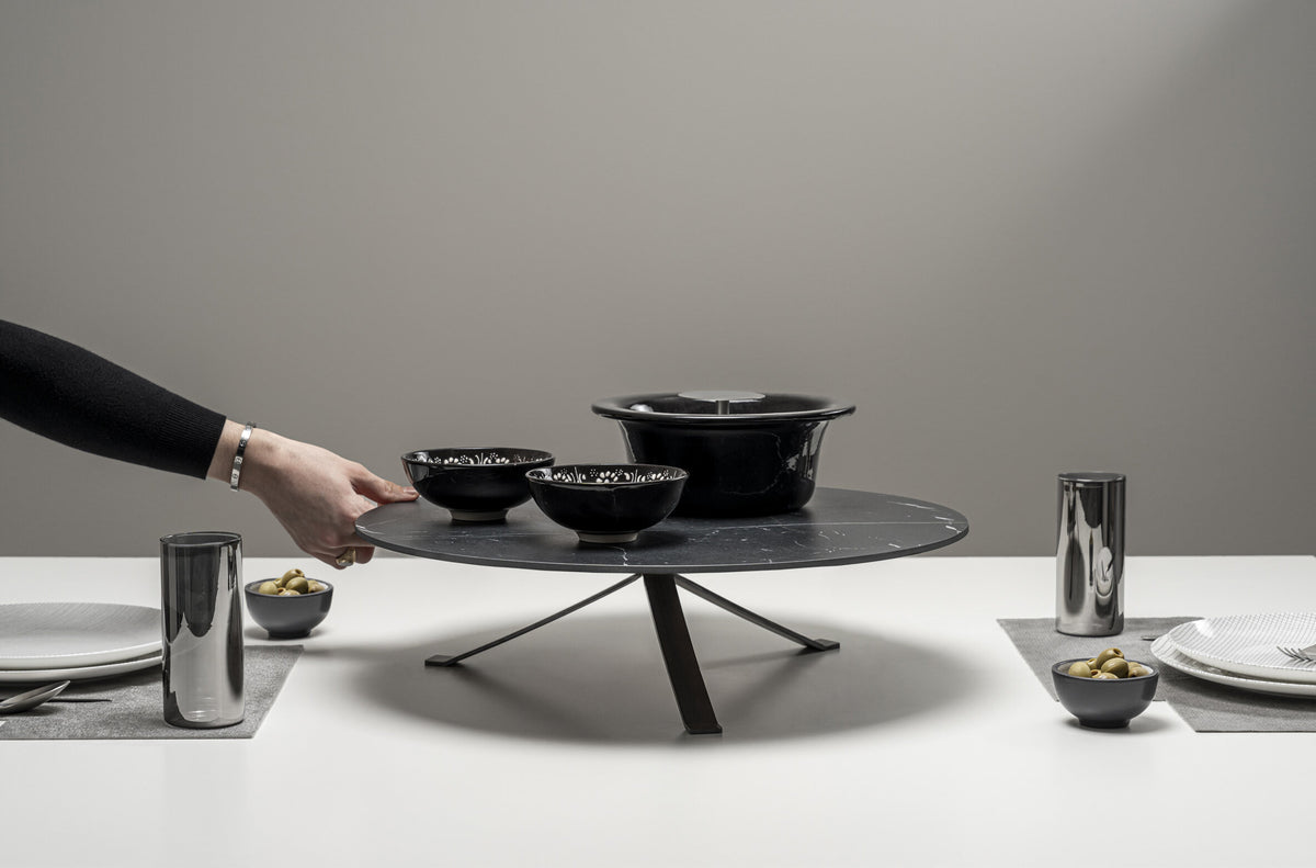 Centrotavola Gastronomico Girevole nero